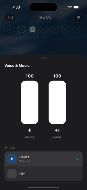 SoMi Sound screen
